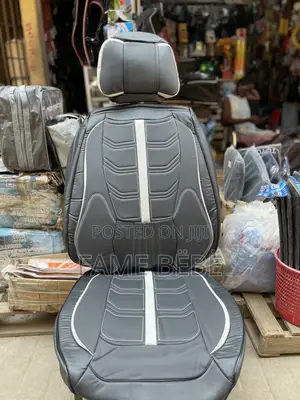 Premium Sport Leather Seat Covers - Black & White Edition