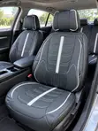 Premium Sport Leather Seat Covers - Black & White Edition - 2