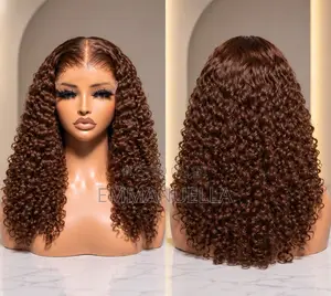 18" Chestnut Brown Burmese Curls - 100% Human Hair