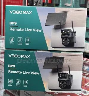 V380 Max Dual Lens 4G Solar Camera with Built-in Battery