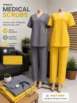 Premium Medical Scrubs - Polyester/Spandex Blend - 1