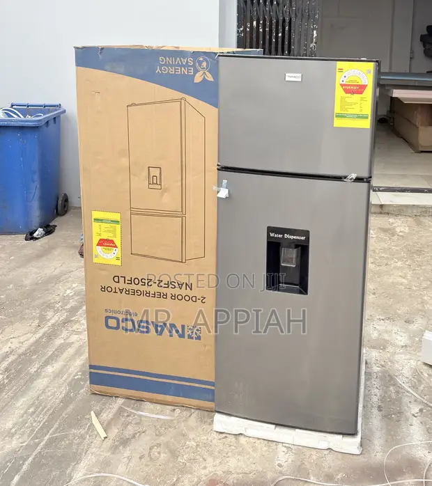 Brand New Nasco 210L 2-Door Fridge with Water Dispenser (Nasf2-250fld) - 1