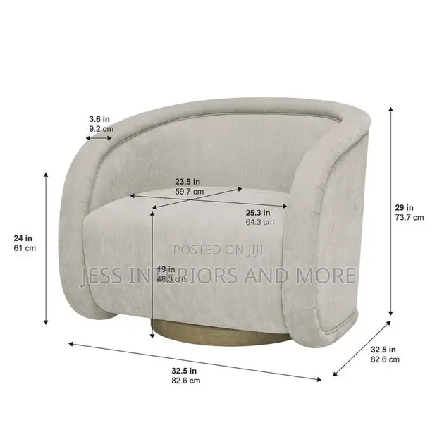 Accent Swivel Chair - Henredon Aspen Hill Fabric - 1