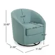Swivel Gliding Chair (Light Blue) - 2