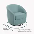 Swivel Gliding Chair (Light Blue) - 4