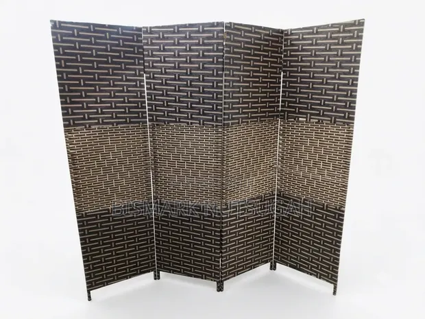 4-Panel Braided Paper Room Divider - 1