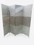 4-Panel Braided Paper Room Divider - 3