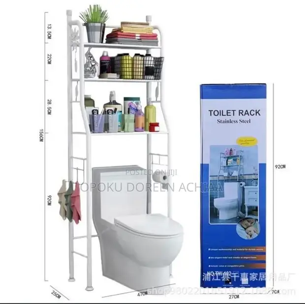 Stainless Steel Over-the-Toilet Storage Rack - 1