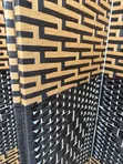 4-Panel Hand-Woven Wicker/Rattan Room Divider - 3