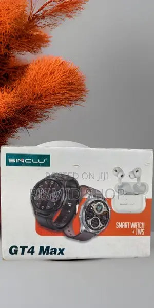 Sinclu GT4 Max Smartwatch Combo with TWS Earbuds