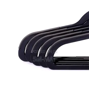 30PCS Strong Black Plastic Hangers, 41cm