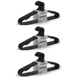 30PCS Strong Black Plastic Hangers, 41cm - 3