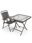 Glass Folding Table and Folding Chair Set - 3