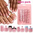 French Tips Nail Set with LED Light - 3