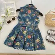 Cute Stylish Girls' Jean Dress with Belt - 3