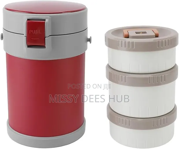 Fulaijia 3-Bowl Insulated Flask (2.3L) - 1