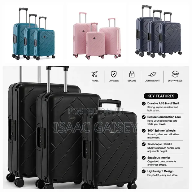 3-Piece Zipless ABS Hard Shell Luggage Set - 1