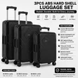3-Piece Zipless ABS Hard Shell Luggage Set - 3