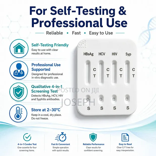 4-in-1 HIV, Hepatitis B&C, and Syphilis Self-Testing Kits - 1
