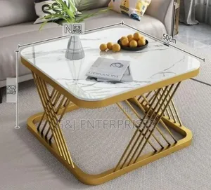 Center Table - White, Polished Finish