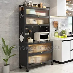 Modern Multi-Tier Kitchen Storage Cabinet