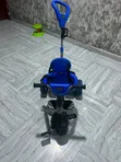Kids 3-Wheel Tricycle with Parent Push Handle - Blue - 2