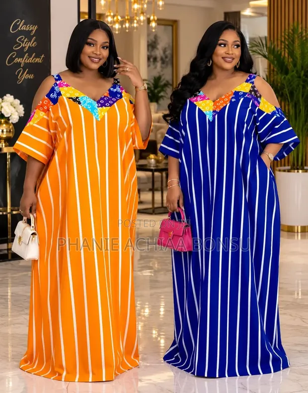 Quality Boubou - Blue & Orange - 1