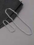 Men's Stainless Steel Necklace and Bracelet Set - 1