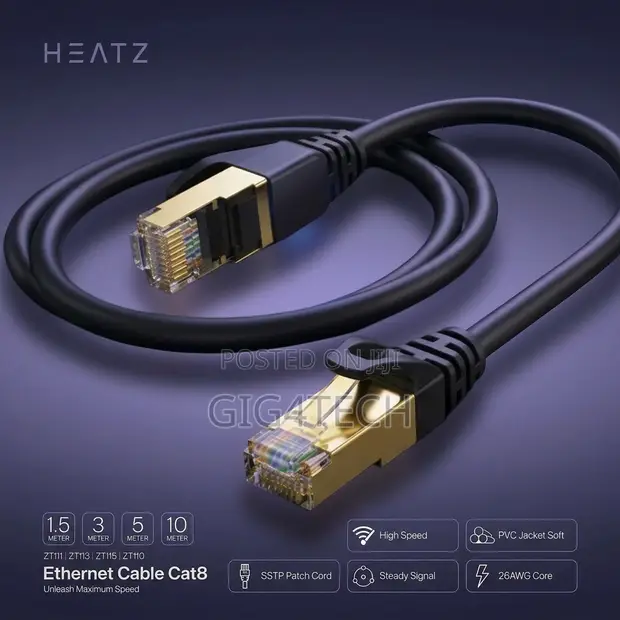 Heatz ZT111 1.5m Ethernet Cable Cat8 - 1