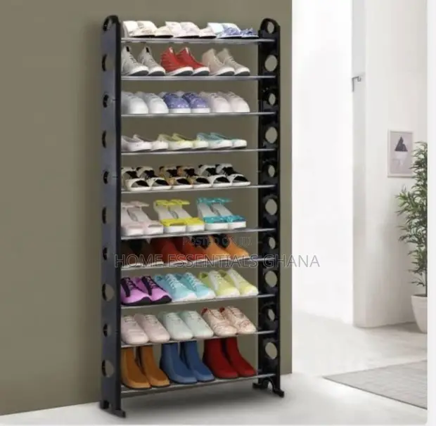 9-Tier Shoe Rack - Stylish Space-Saving Organizer - 1