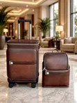 Luxury Genuine Leather Travel Bag Set - 2