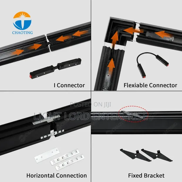 Magnetic Track Rail U Connector for LED Lighting - 1