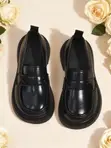 LA Black Leather Loafers for Toddlers - 2