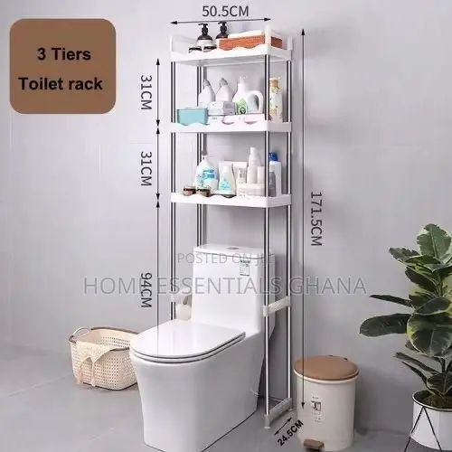 Over-the-Toilet Stainless Steel Rack - 1