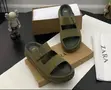 Zara Men's Tan Dual-Strap Leather Sandals - 3