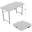 Foldable 4 Seater Adjustable Height Table - 2