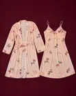 Ladies Cotton Nightwear Robe Set: 2-Piece Sleepwear - 2