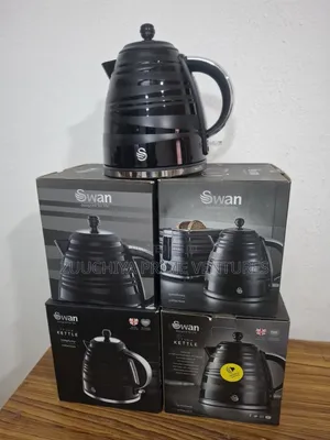 Swan Symphony 1.7L Plastic Kettle - Black