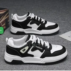 SR Max Black White Chunky Sneakers