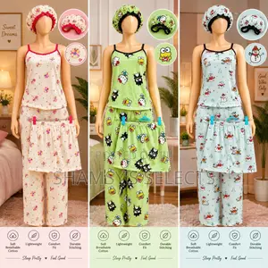 Ladies 4-in-1 Cotton Nightwear Set