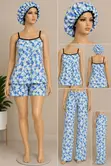 Ladies 4-in-1 Cotton Nightwear Set - 4