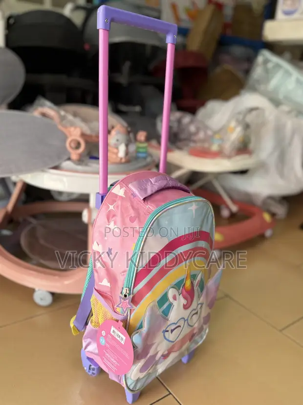 Single Trolley School Bag for Girls - 1