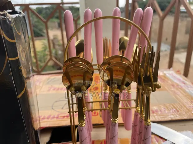 24-Piece Cutlery Set with Stand - 1