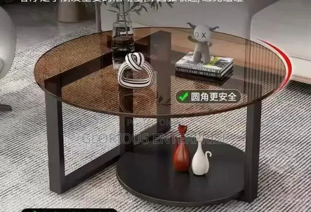 Black Round Center Table - 1