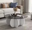 Round White Center Table - 1