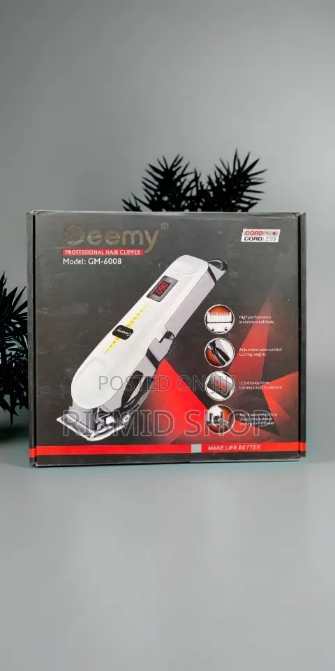 Geemy GM-6008 Cordless Professional Barber Trimmer - 1
