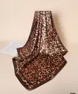 Elegant 90cm Satin Square Scarf - Luxury Print Headscarf - 3