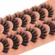 7 Pairs Curl Faux Natural Fluffy Eye Lash Extension - Black - 1