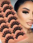 7 Pairs Curl Faux Natural Fluffy Eye Lash Extension - Black - 3