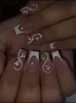 24-Piece Press-On Nails with Heart Design - 3